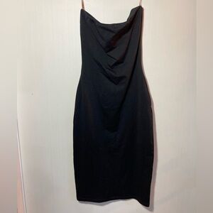 House of CB London Vintage Jersey Knit Strapless Mini Dress Black Small/Medium